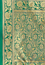 Load image into Gallery viewer, Green Banarasi Silk Festival Wear Saree