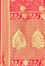 Load image into Gallery viewer, Red Banarasi Silk Saree With Blouse
