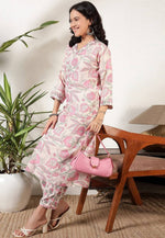 Load image into Gallery viewer, Beige Rayon Kurta Set With Pant