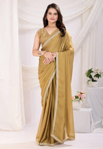 Load image into Gallery viewer, Beige Silk Lehenga Saree