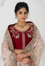 Load image into Gallery viewer, Beige Silk Saree With Blouse