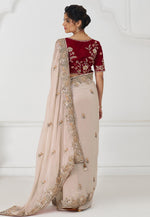 Load image into Gallery viewer, Beige Silk Saree With Blouse