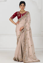 Load image into Gallery viewer, Beige Silk Saree With Blouse