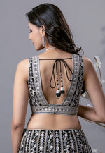 Load image into Gallery viewer, Black Georgette Readymade Lehenga Choli
