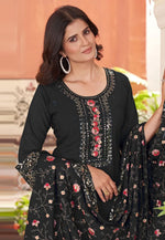 Load image into Gallery viewer, Black Georgette Readymade Pakistani Suit