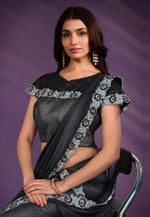 Load image into Gallery viewer, Black Lycra Lehenga Saree