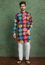 Load image into Gallery viewer, Black Rayon Kurta Pajama