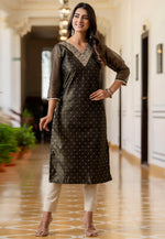 Load image into Gallery viewer, Black Silk Long Tunic