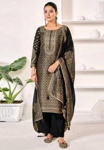 Load image into Gallery viewer, Black Silk Pakistani Suit