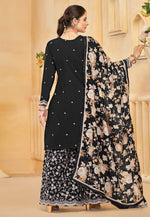 Load image into Gallery viewer, Black Silk Palazzo Suit