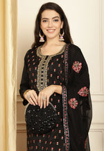 Load image into Gallery viewer, Black Silk Pant Style Suit