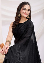 Load image into Gallery viewer, Black Silk Saree With Blouse