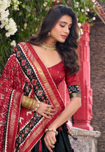 Load image into Gallery viewer, Black Tussar Silk Circular Lehenga Choli