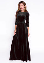 Load image into Gallery viewer, Black Velvet Gown