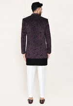 Load image into Gallery viewer, Black Velvet Jacket Style Sherwani