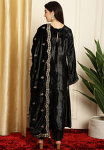 Load image into Gallery viewer, Black Velvet Pant Style Suit
