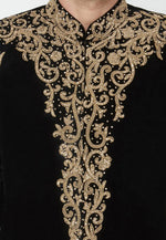 Load image into Gallery viewer, Black Velvet Sherwani