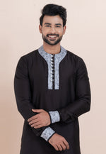 Load image into Gallery viewer, Black Viscose Dhoti Kurta