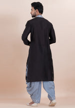 Load image into Gallery viewer, Black Viscose Dhoti Kurta
