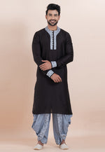 Load image into Gallery viewer, Black Viscose Dhoti Kurta