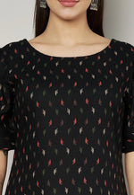 Load image into Gallery viewer, Black Viscose Rayon Kurta Set With Pent