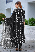 Load image into Gallery viewer, Black Viscose Readymade Pakistani Suit