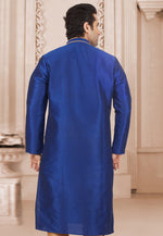 Load image into Gallery viewer, Blue Dupion Silk Kurta Pajama