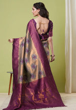 Load image into Gallery viewer, Brown Banarasi Silk Saree With Blouse