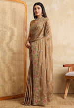 Load image into Gallery viewer, Brown Silk Saree With Blouse