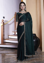 Load image into Gallery viewer, Green Chiffon Saree With Blouse