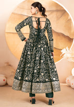 Load image into Gallery viewer, Green Georgette Readymade Anarkali Suit