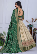 Load image into Gallery viewer, Green Silk Lehenga Choli
