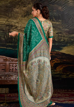 Load image into Gallery viewer, Green Silk Saree With Blouse