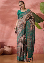 Load image into Gallery viewer, Green Silk Saree With Blouse