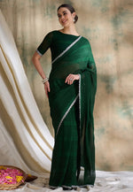 Load image into Gallery viewer, Green Silk Saree With Blouse