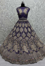 Load image into Gallery viewer, Lavender Net Wedding Lehenga Choli