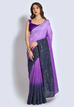 Load image into Gallery viewer, Lavender Silk Half N Half Saree