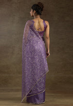 Load image into Gallery viewer, Lavender Tissue Saree With Blouse