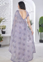 Load image into Gallery viewer, Lavender Tissue Sequence Saree