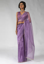 Load image into Gallery viewer, Lavender Tissue Silk Saree With Blouse