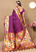 Load image into Gallery viewer, Magenta Silk Paithani Saree