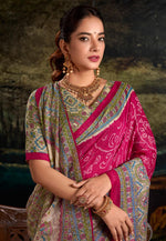 Load image into Gallery viewer, Magenta Silk Saree With Blouse