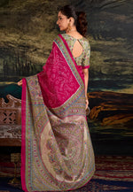 Load image into Gallery viewer, Magenta Silk Saree With Blouse