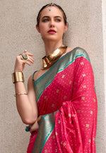 Load image into Gallery viewer, Magenta Silk Saree With Blouse