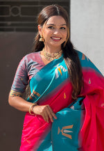 Load image into Gallery viewer, Magenta Silk Saree With Blouse