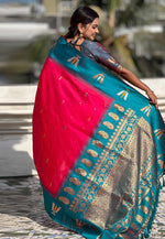 Load image into Gallery viewer, Magenta Silk Saree With Blouse