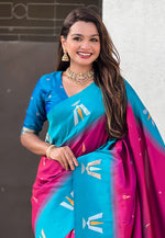 Load image into Gallery viewer, Magenta Silk Saree With Blouse