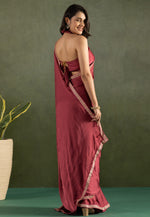 Load image into Gallery viewer, Maroon Chiffon Saree With Blouse