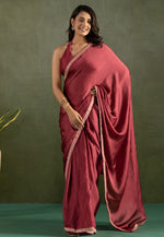 Load image into Gallery viewer, Maroon Chiffon Saree With Blouse