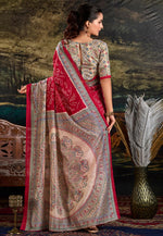 Load image into Gallery viewer, Maroon Silk Saree With Blouse